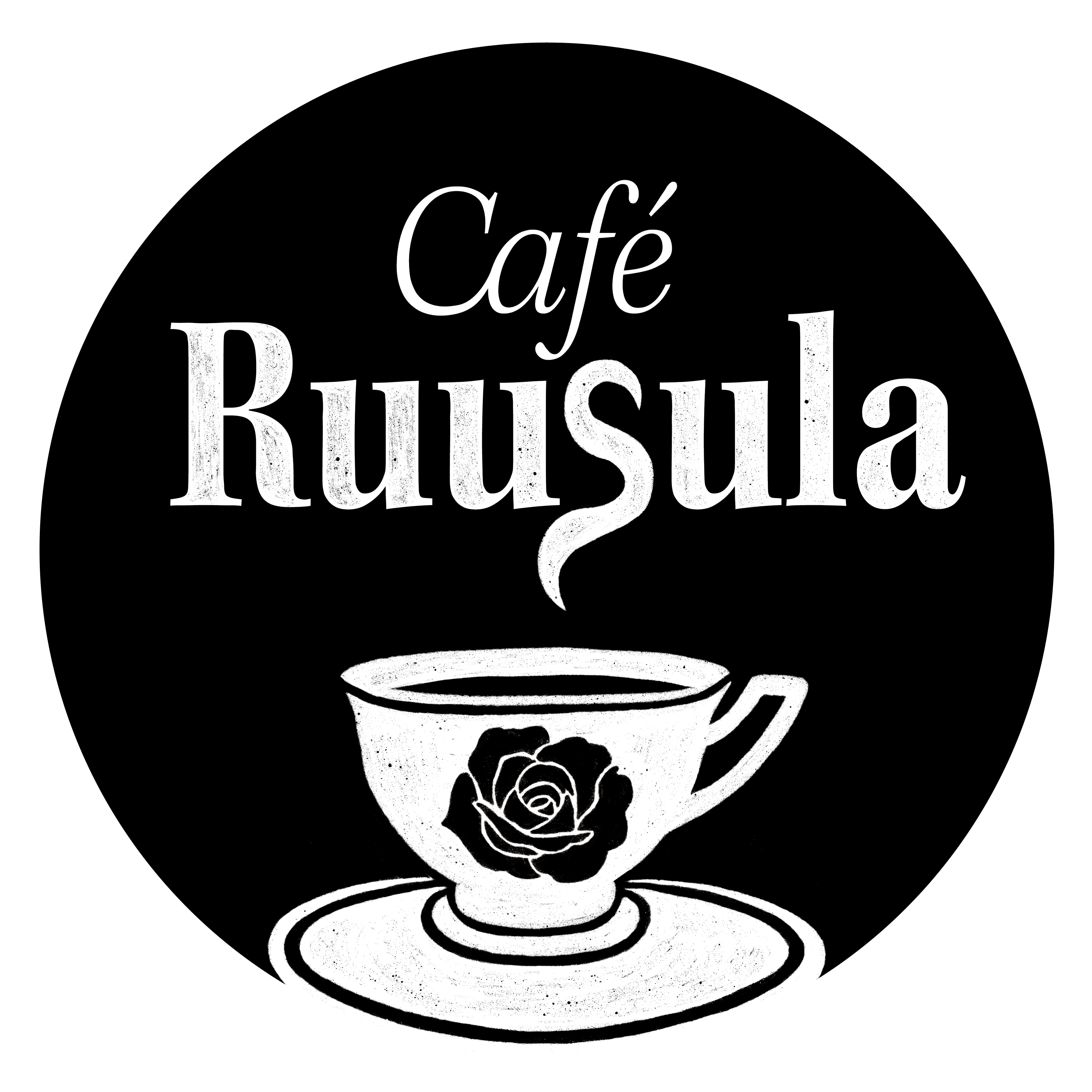 Café Ruusulan logo c) Silva Kärpänoja, Taikasipuli